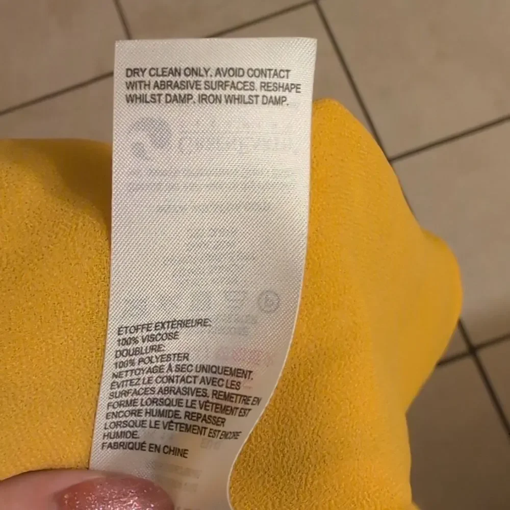 Whisltes Isla Dandelion Midi Dress Yellow Button Front Size 10